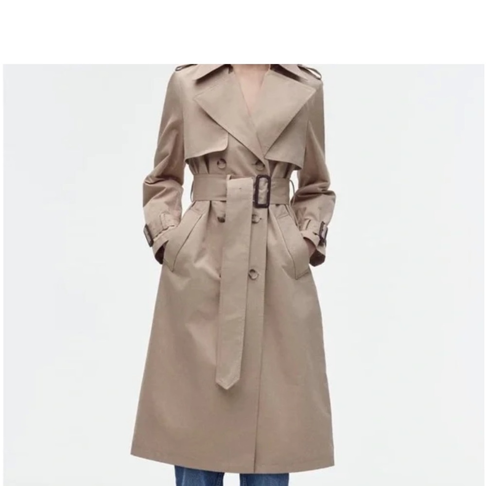 NWT Zara Belted Oversized Trench Coat Sz S